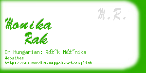 monika rak business card